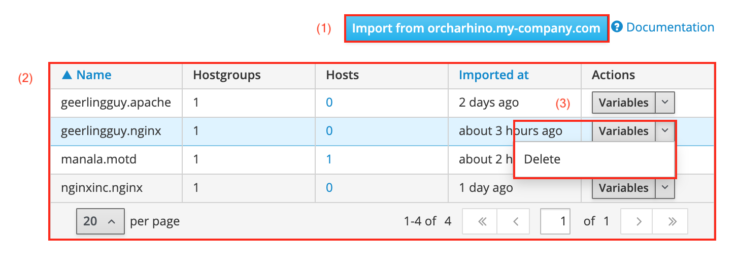 Ansible roles to orcharhino