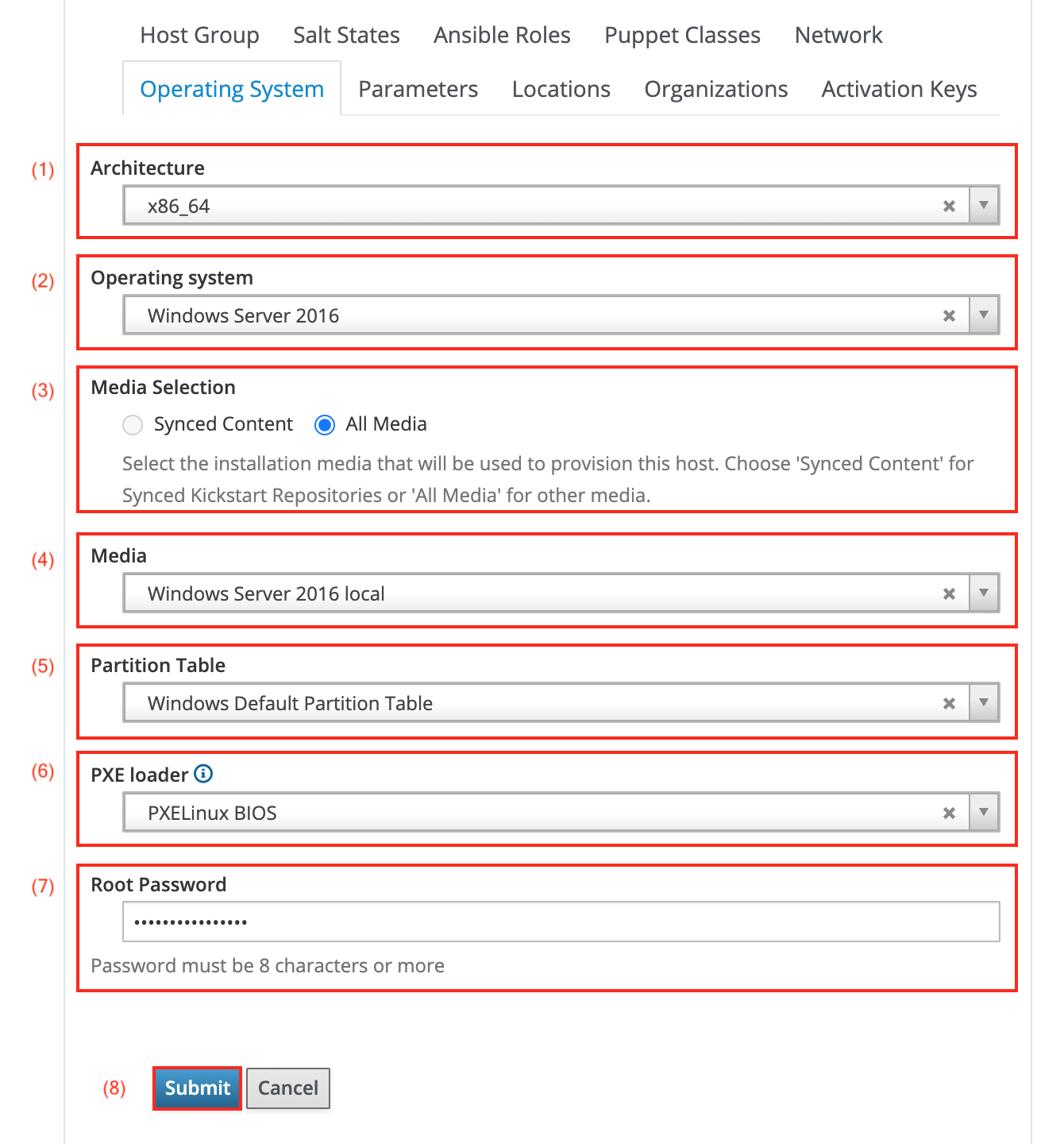 Creating a host group