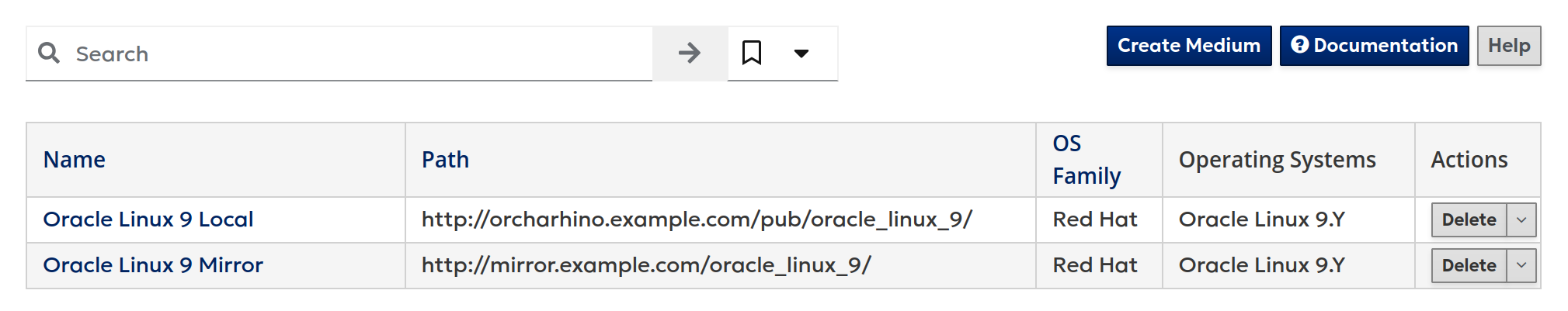 Oracle Linux installation media